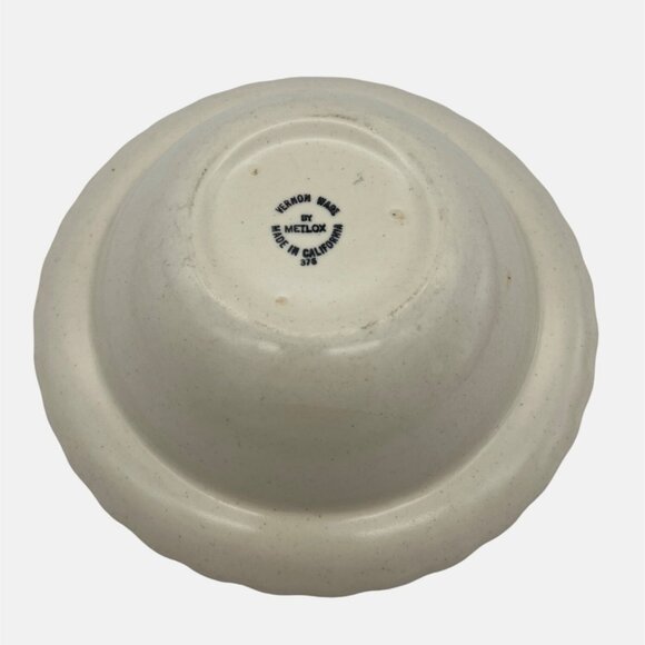 Vintage Metlox Poppytrail Vernon Ware Fruit Basket Vegetable Bowl 9" USA - Picture 4 of 5